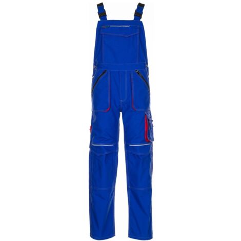 Pantaloni da lavoro salopette Basalt blu fiordaliso/rosso taglia 28