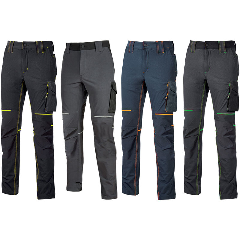 Pantaloni da lavoro U-Power World U-4 stretch Slim fit-Grigio-XL - Gris -
