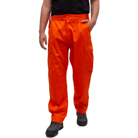 Pantaloni da lavoro WORK, lunghi fino alla vita, COMBAT PANTS, arancioni B Pantaloni da lavoro FIRI, pantaloni da combattimento arancioni, taglia S, lunghi fino alla vita
