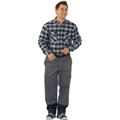 Pantaloni da protezione per saldatori Weld Shield, taglia 46, grigi/neri