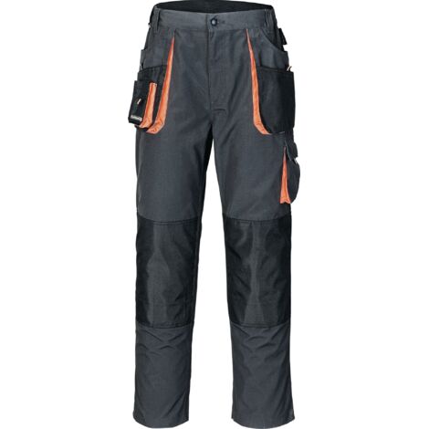 Pantaloni da uomo taglia 46 grigio scuro / nero / arancio TERRATREND
