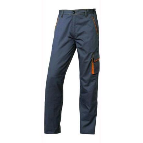 Pantaloni Deltaplus Panostyle M6Pan Grey/Orange Tg. Xl Con Tasche