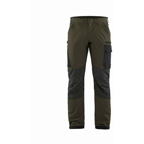 Pantaloni di manutenzione - BLAKLADER - Stretch 4D Khaki Verde/Nero T.54 142216454599-C60