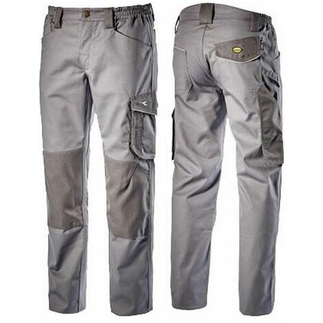 Bermuda Poly Diadora grigi pantaloncini cargo da lavoro pantaloni corti tg XL