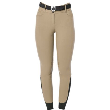 Pantaloni donna a vita alta con grip ginocchio: 46, walnut (18/1112)