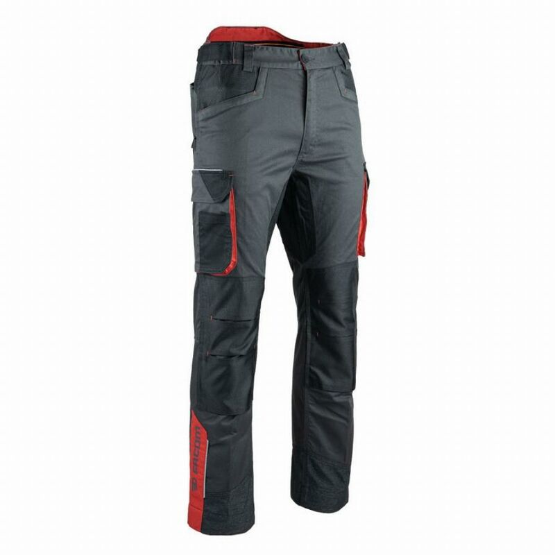 Facom - Pantaloni elasticizzati con cinturino nero/grigio/rosso - FXWW1011E