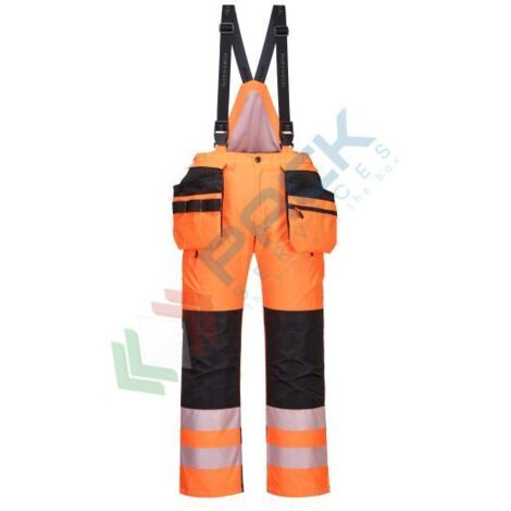 Pantaloni invernali Pw3 alta visibilità Colore: arancione/nero Taglia 4xl - Portwest