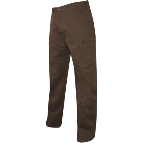 Pantaloni multitasche in camoscio LMA Marrone 40