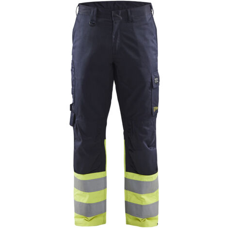Pantaloni resistenti al fuoco inerenti in acciaio 1705 - Marine/Giallo L - FR(46) - SE(C52) - Corti