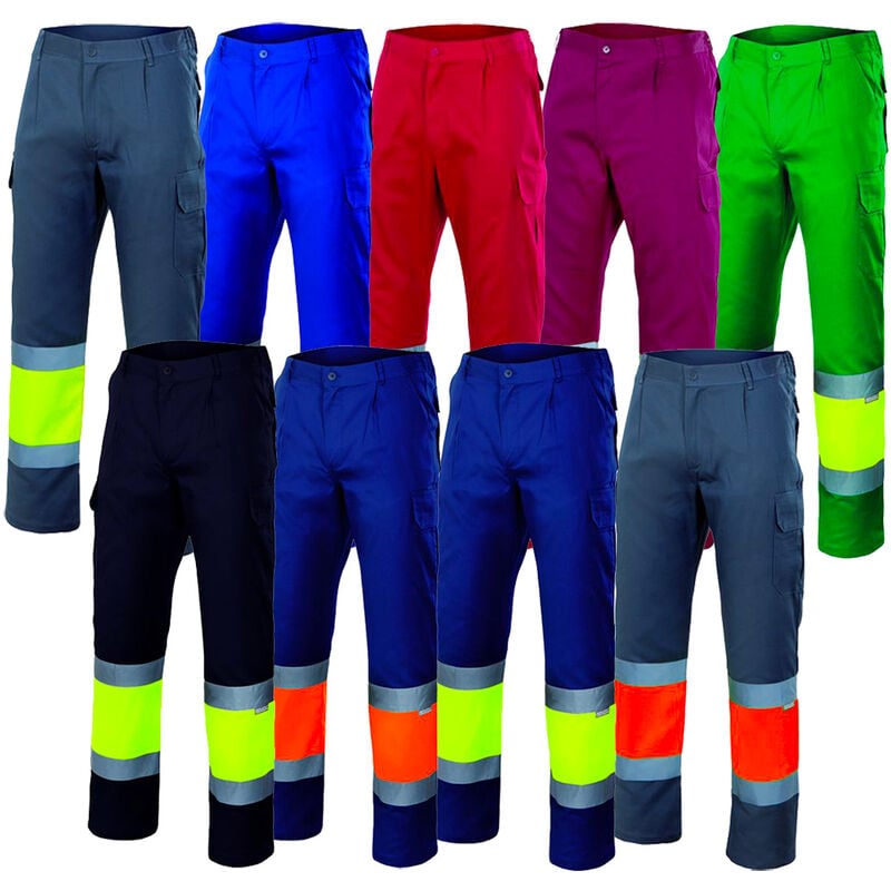 Pantalons de travail haute visibilité Velilla 157 - l - Rouge/jaune - Rouge/jaune
