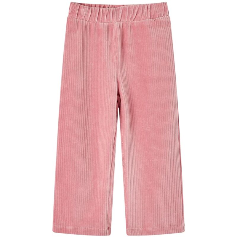 Pantalons pour enfants velours côtelé rose clair 128 vidaXL368952
