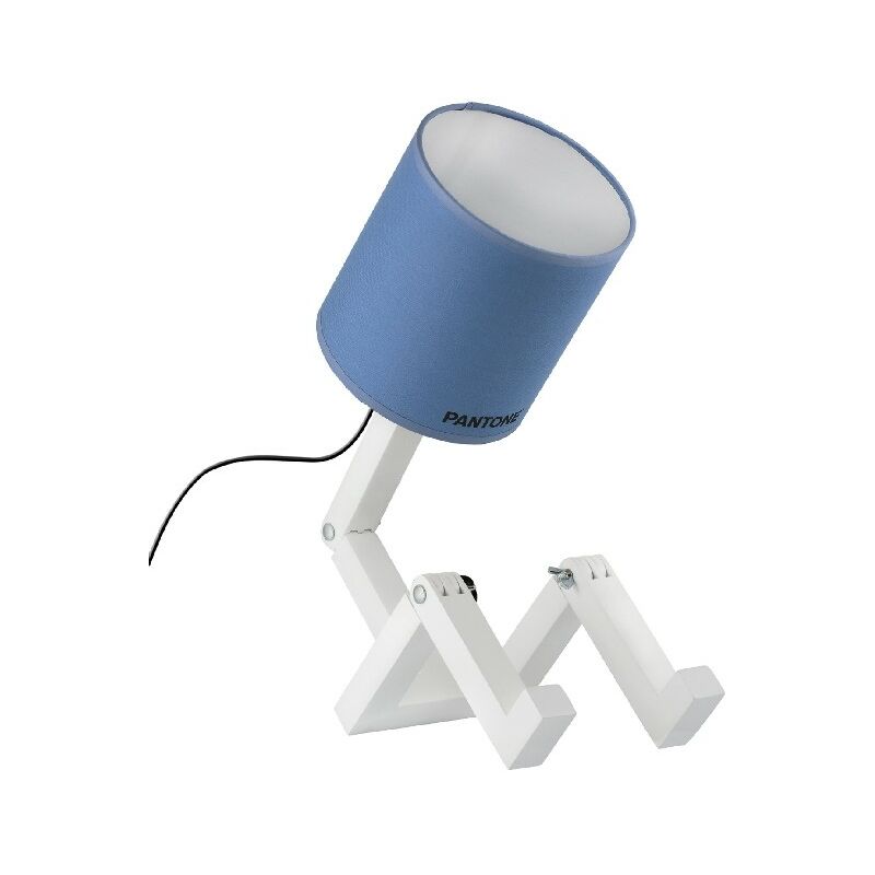 

PANTONE Lampara de mesa Omino - Escritorio, Oficina, Mesilla de noche - Azul, Blanco, Negro Madera, PVC, Metal, Tela, 15 x 40 x 45 cm, 1 x E27, Max