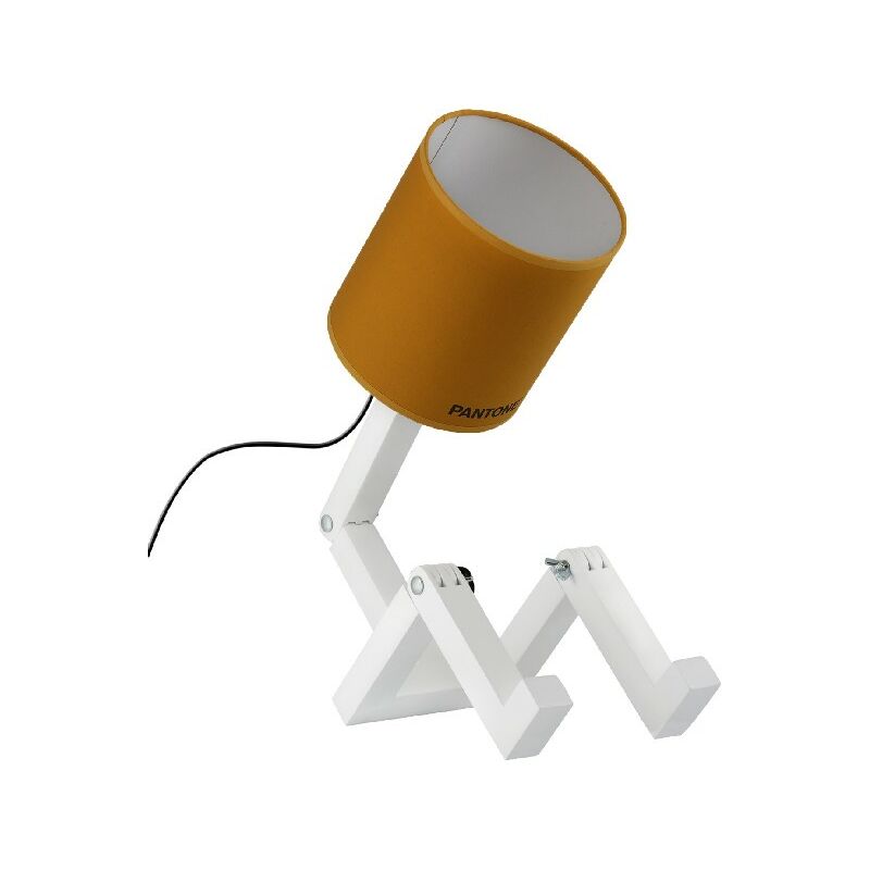 

PANTONE Lampara de mesa Omino - Escritorio, Oficina, Mesilla de noche - Naranja, Blanco, Negro Madera, PVC, Metal, Tela, 15 x 40 x 45 cm, 1 x E27,