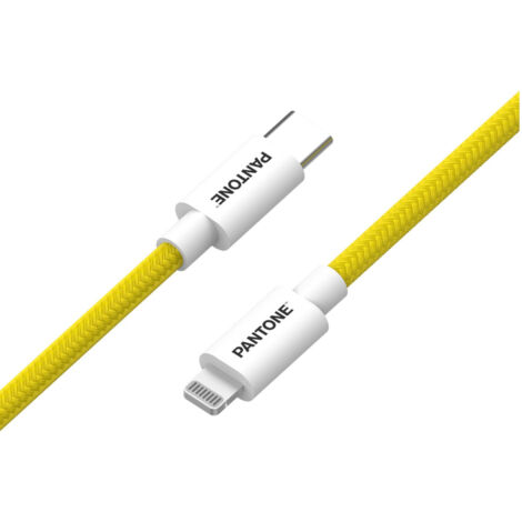 Pantone PT-CTL002-5Y cavo Lightning 1,5 m Bianco, Giallo