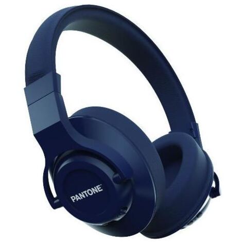 Pantone PT-WH005 Cuffie Bluetooth Blu a Padiglione con Cancellazione Rumore