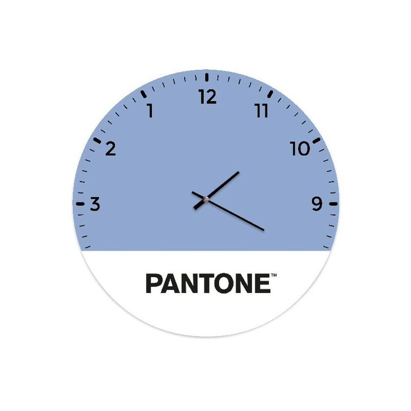 

PANTONE Reloj Geometria - Decoracion de pared, cuadrada - para el salon, la cocina, la oficina - Azul, Blanco, Negro en Metal, 40 x 0,15 x 40 cm, -