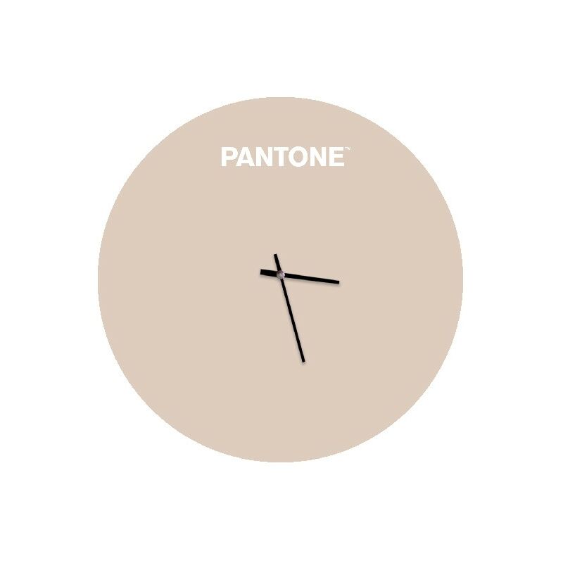 

PANTONE Reloj Geometria - Decoracion de pared, redonda - para el salon, la cocina, la oficina - Arena, Blanco en Metal, 40 x 0,15 x 40 cm, -