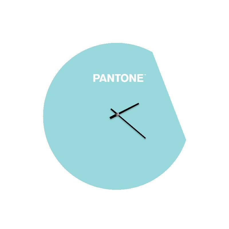 

PANTONE Reloj Numeros - Decoracion de pared, redonda - para el salon, la cocina, la oficina - Azul, Blanco, Negro en Metal, 40 x 0,15 x 40 cm, -