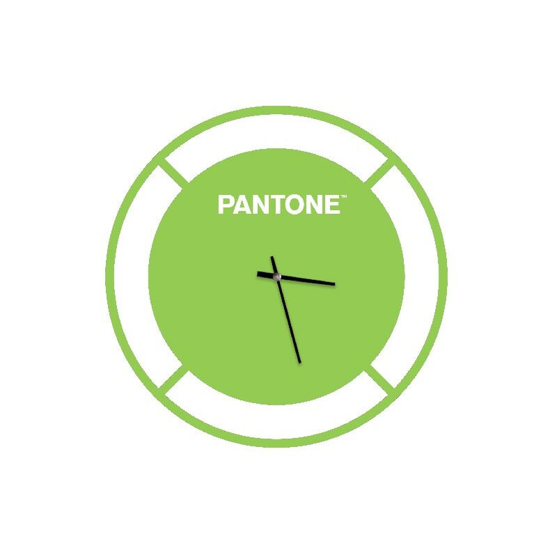 

PANTONE Reloj Numeros - Decoracion de pared, redonda - para el salon, la cocina, la oficina - Burdeos, Blanco en Metal, 40 x 0,15 x 40 cm, -