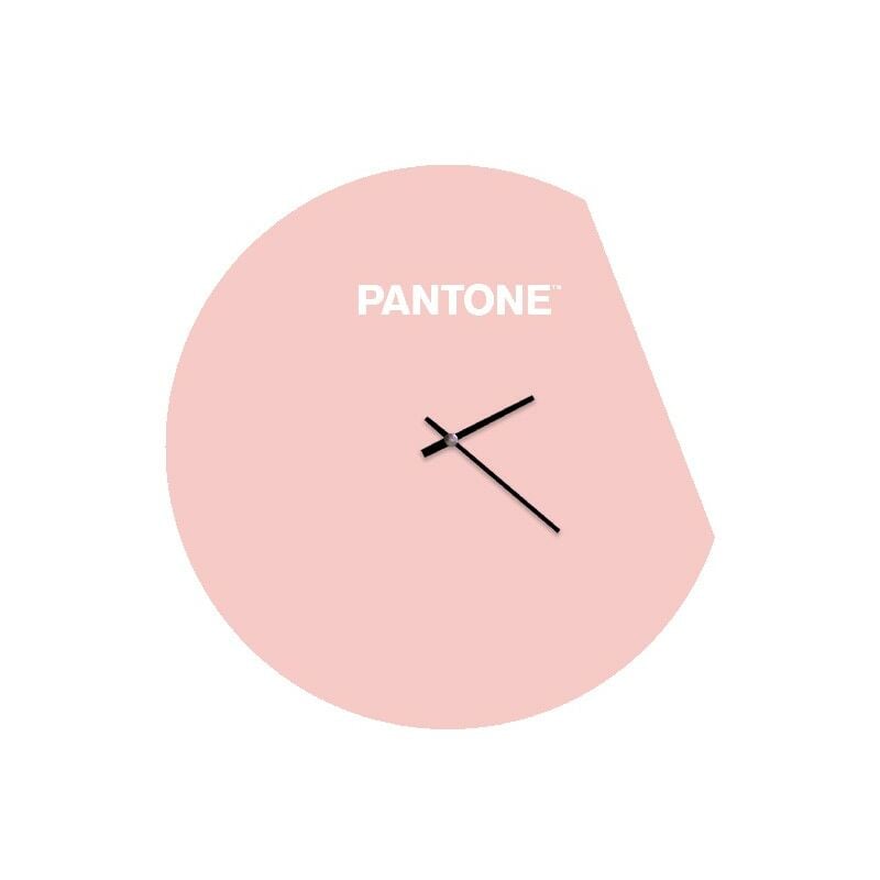 

PANTONE Reloj Numeros - Decoracion de pared, redonda - para el salon, la cocina, la oficina - Naranja, Blanco en Metal, 40 x 0,15 x 40 cm, -