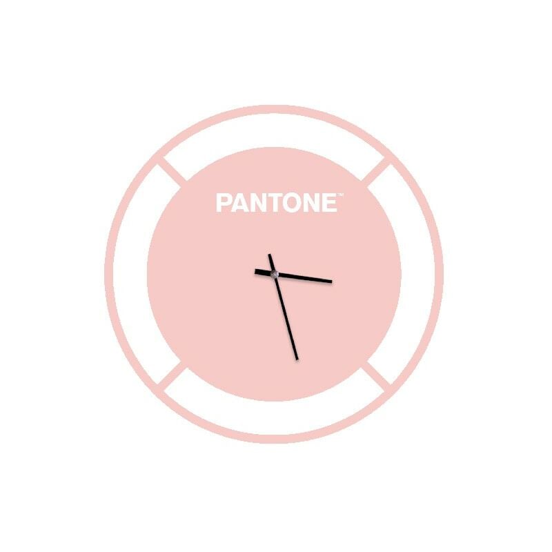

PANTONE Reloj Numeros - Decoracion de pared, redonda - para el salon, la cocina, la oficina - Naranja, Blanco, Negro en Metal, 40 x 0,15 x 40 cm, -