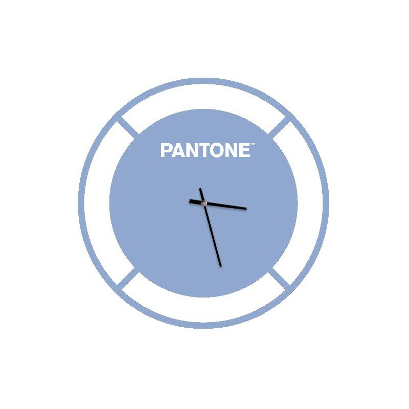 

PANTONE Reloj Numeros - Decoracion de pared, redonda - para el salon, la cocina, la oficina - Negro, Blanco en Metal, 40 x 0,15 x 40 cm, -