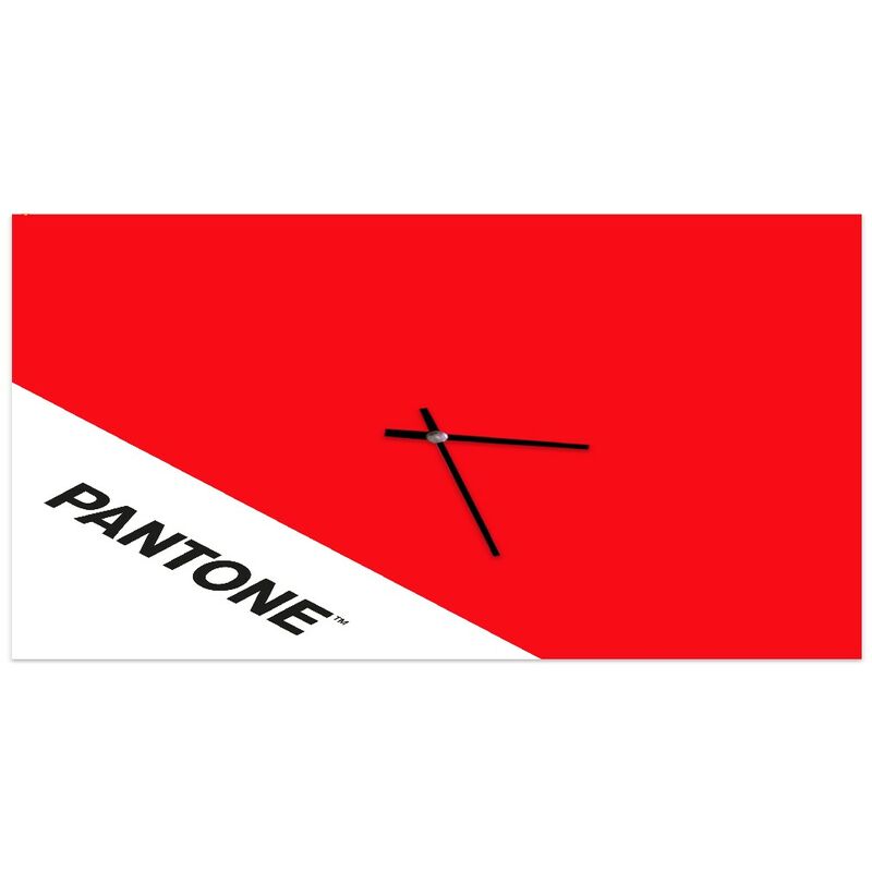 

PANTONE Reloj Numeros - Decoracion de pared, redonda - para el salon, la cocina, la oficina - Rosa, Blanco, Negro en Metal, 40 x 0,15 x 40 cm, -