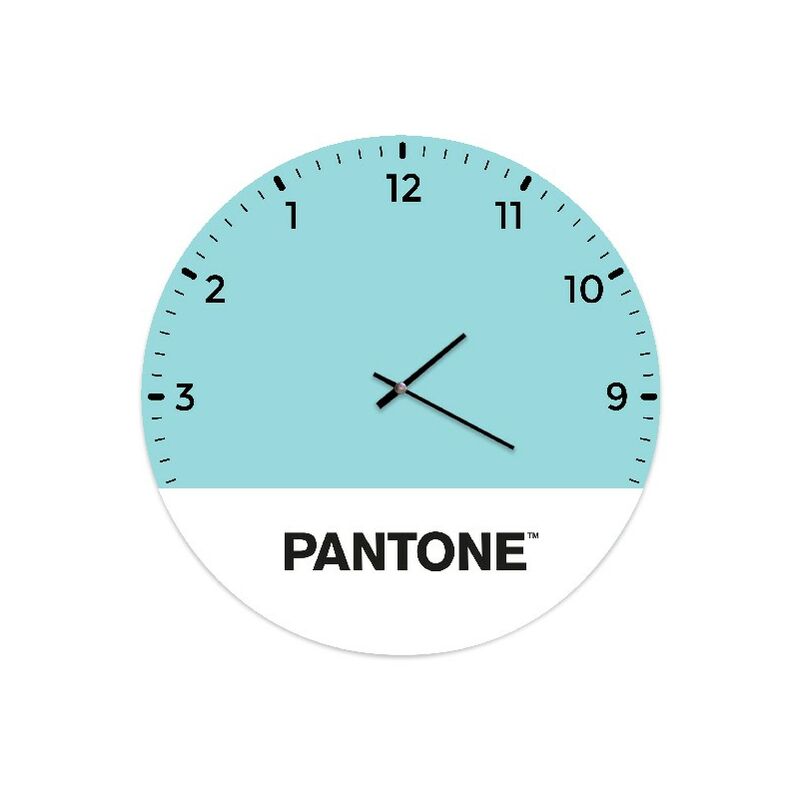 

PANTONE Reloj Numeros - Decoracion de pared, redonda - para el salon, la cocina, la oficina - Verde, Blanco, Negro en Metal, 40 x 0,15 x 40 cm, -