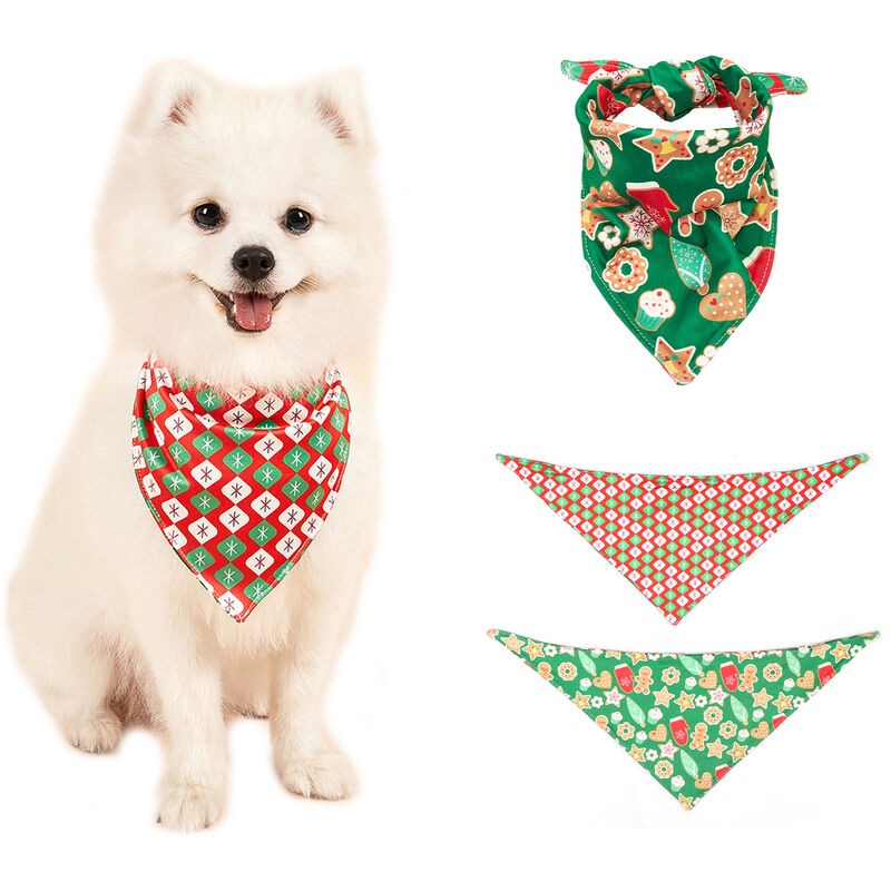 

Panuelo para perros Panuelo Panuelo de Navidad del perro casero bufanda del triangulo mascotas baberos toalla de la saliva Accesorios lavable Pequena