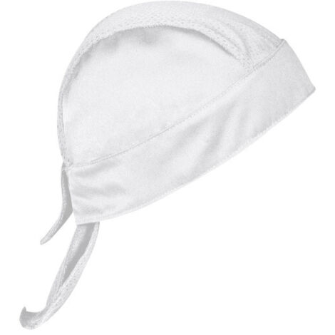 Pañuelo pirata con rejilla para cocina, tipo bandana Adulto Blanco