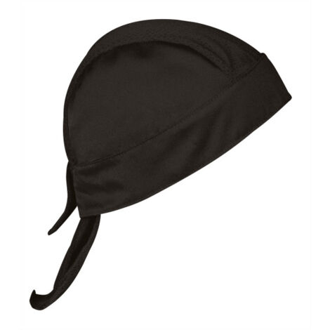 Pañuelo pirata con rejilla para cocina, tipo bandana VALENTO Adulto Negro