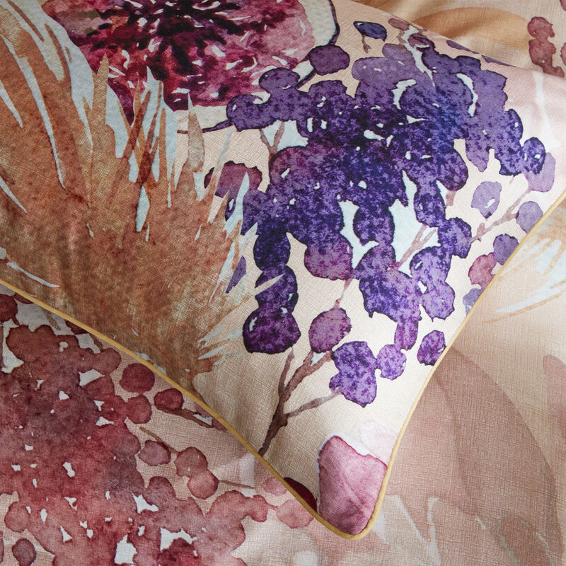 Saffa 200 Thread Count Floral Pillowcase Set 50x75cm Multi - Multicolour - Paoletti