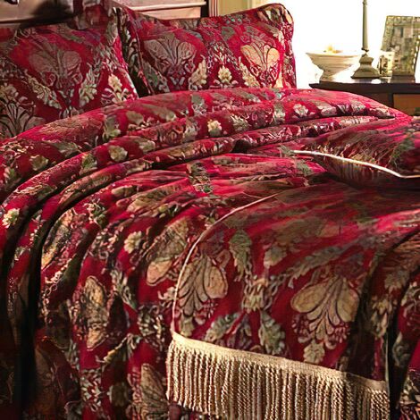 Paoletti Shiraz Throw, Burgundy/Gold, 130 x 175 Cm