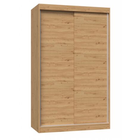 Interior armario ropero 2 puertas en madera laminada con barra de colgar  Classic Line - Gris