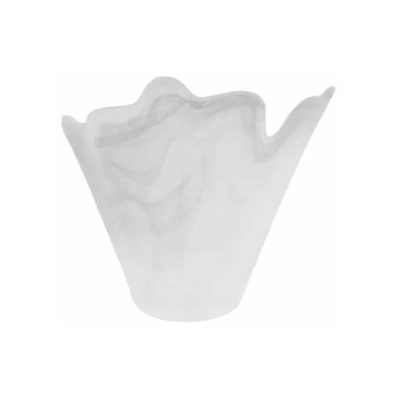 Image of Ltde - paolo paralume in vetro alabastro bianco 8x11cm apertura 3cm