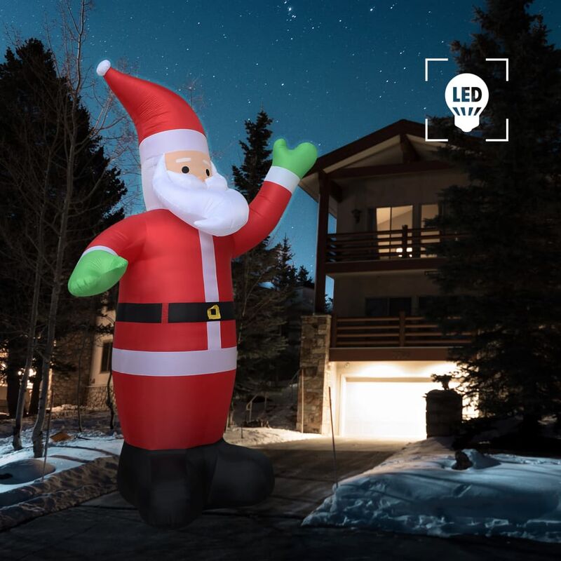 

Papá Noel de Navidad inflable con LED IP44 600 cm XXL - Rojo
