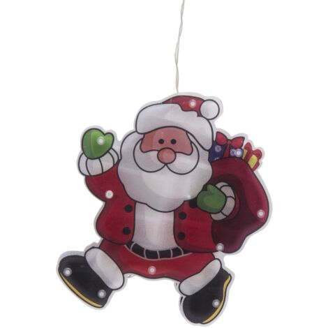 Papà Natale luminoso 10LED  17,4 x 20 x 2,6 cm
