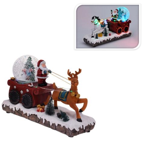 PAPA NOEL CARRO LED 31x19 PILAS