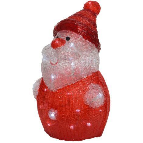 Papá Noel en acrílico Con led 23x24x h37cm