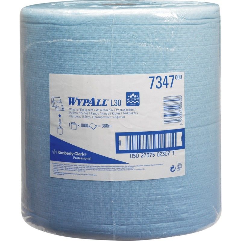 

Papel absorbente WYPALL* L20 Extra - 33x38cm - 1000 hojas azul