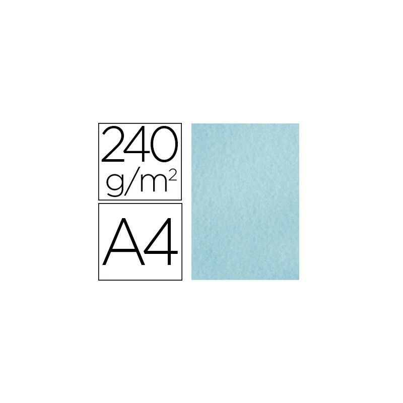 

Papel color pergamino a4 240g/m2 azul pack de 25 hojas - Liderpapel