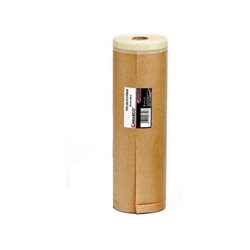 Miarco - cinta pintor 45cmx20m c/papel rollo , Papel Kraft con cinta adhesiva de papel KreppRollo de 20 metrosAncho de 45cmIndicado para pintores y