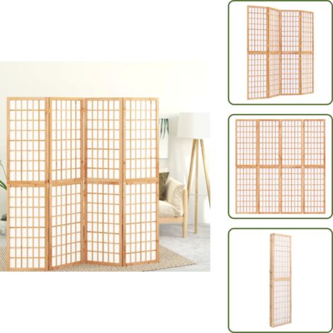 Papel de arroz - vidaXL Biombo plegable con 4 paneles estilo japonés 160x170 cm - Privacidad