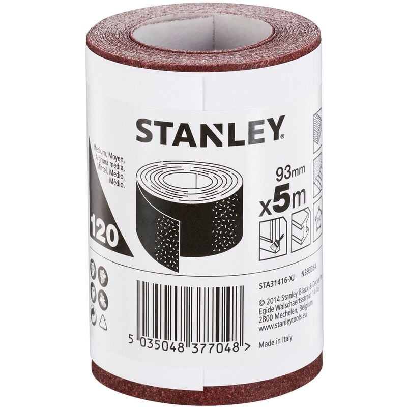 

Stanley ® - rollo de papel abrasivo Stanley - '120 g' 93 mm x 5 m