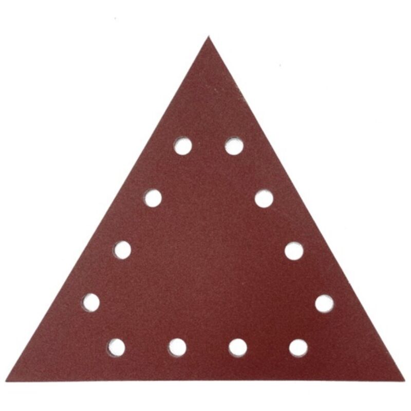 Papel de lija triangular para pared, 12 agujeros, 288 mm, sin ángulos muertos, para lijar, rellenar y flocar, 10 unidades, 120 unidades