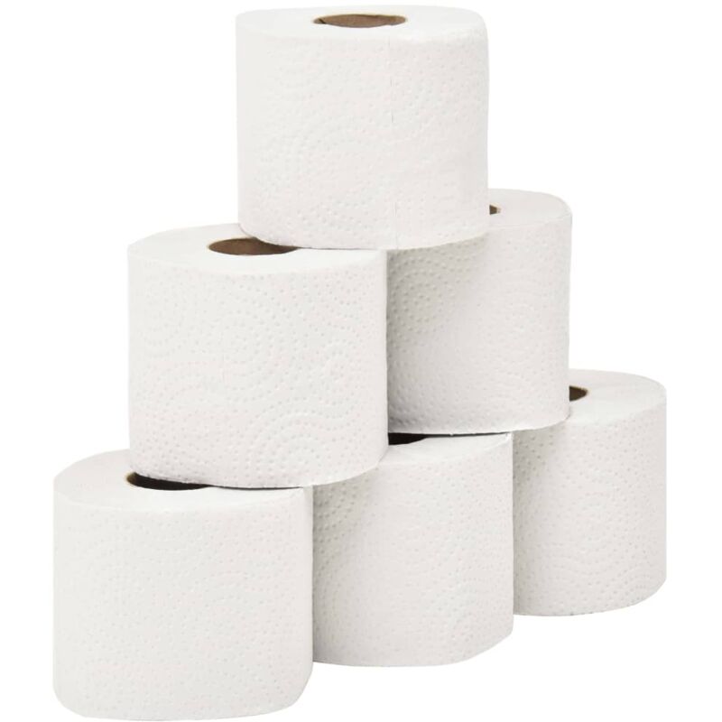 

vidaXL Papel higiénico de 2 capas con textura 128 rollos 250 hojas - Blanco
