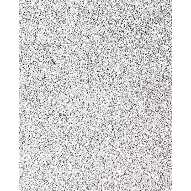 Papel mural infantil blanco mate de niños niñas y bebés Edem 533-30 para soñar con estrellas suavemente luminosas