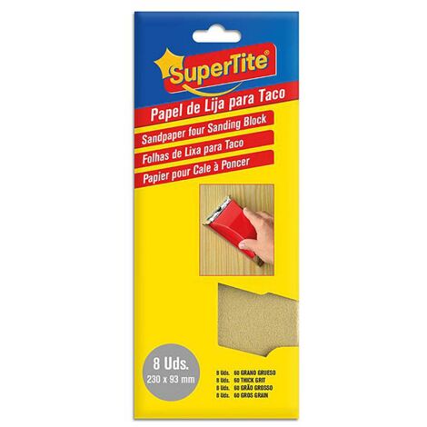 Papel para bloque de lijado – 8 piezas  230 x 93 mm