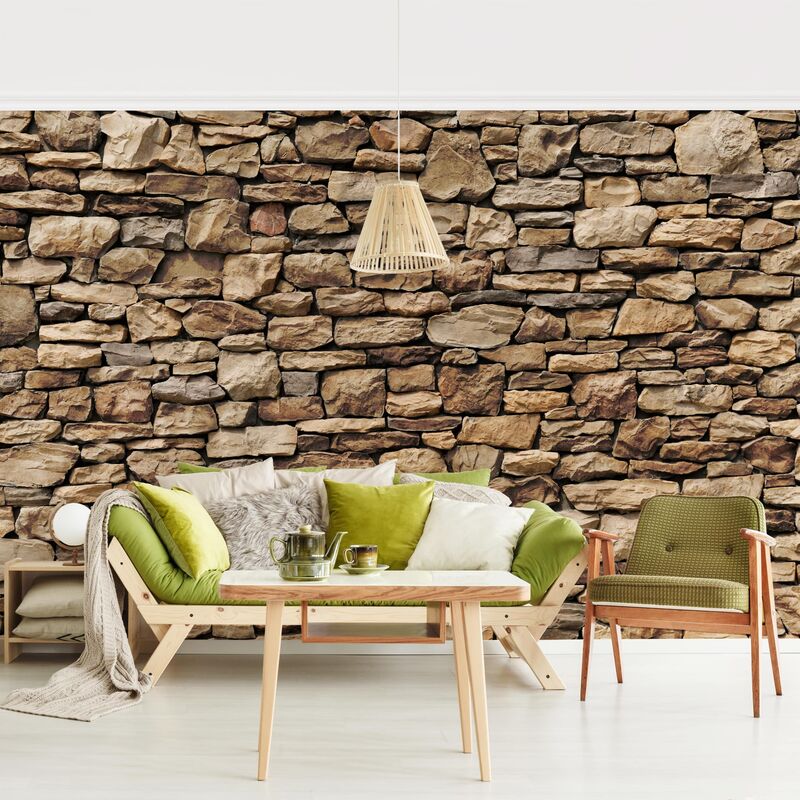 

Papel pintado adhesivo - American Stone Wall - Mural apaisado Dimensión LxA: 190cm x 288cm