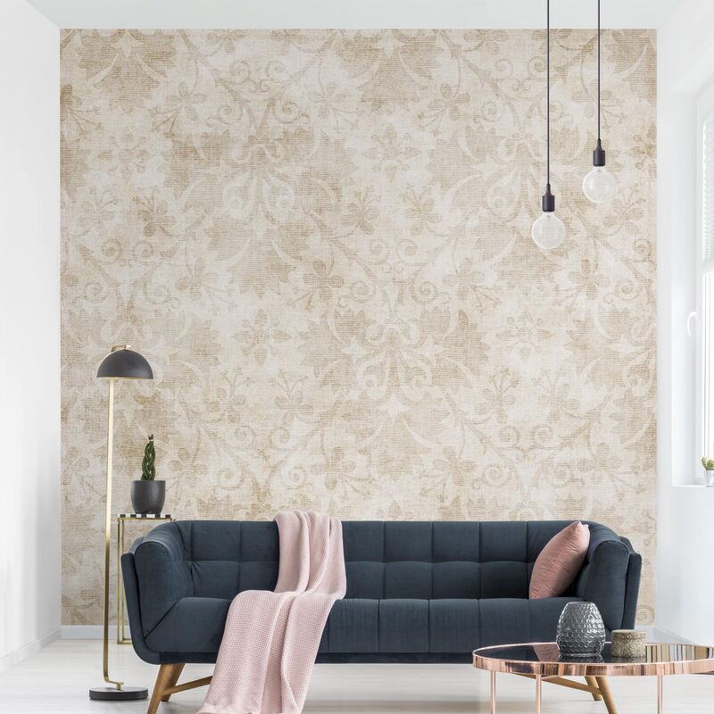 

Papel pintado adhesivo - Ancient Damast - Mural cuadrado Dimensión LxA: 336cm x 336cm
